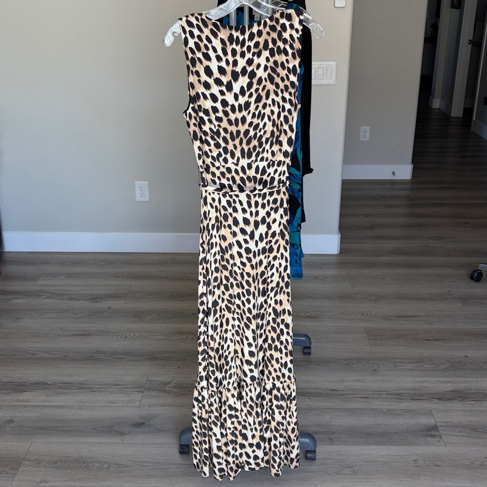 INC International Concepts Leopard Maxi Dress (Size M) - Picture 4 of 9